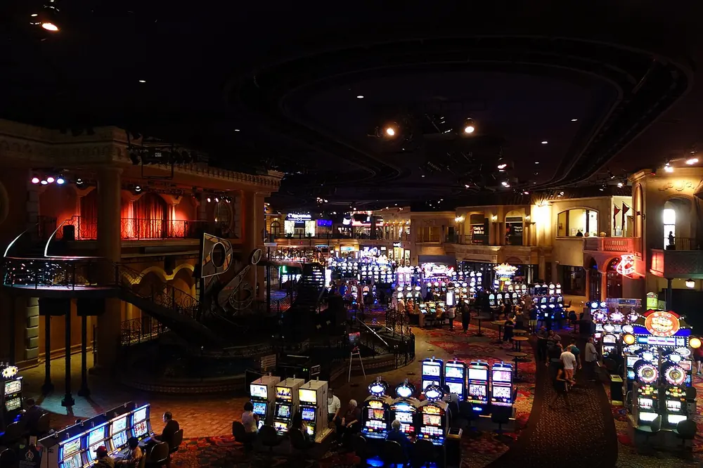 casino floor with gaming tables