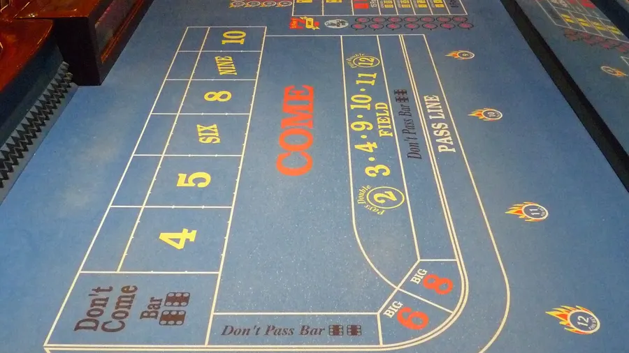 Craps table and dice - provably fair casino ireland